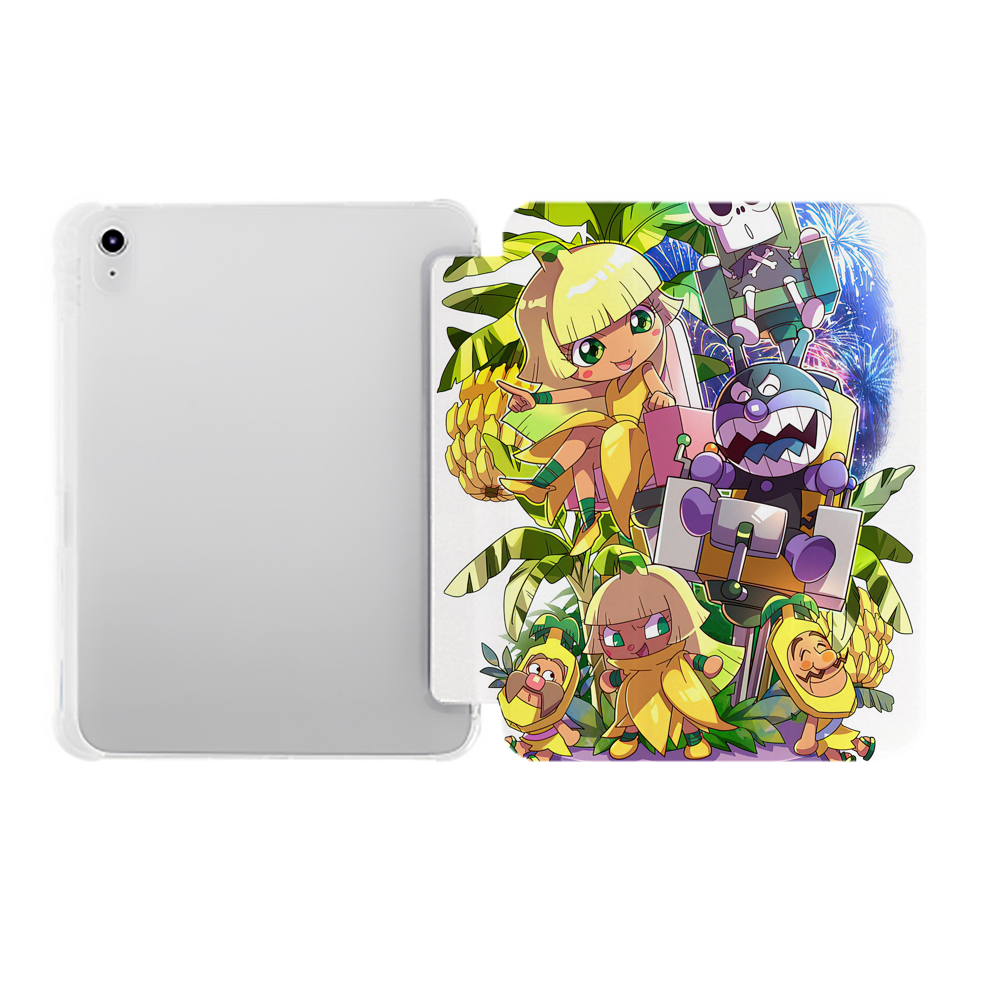 （画像用） アンパンマン Anpanman IPad ケース ペン収納付き 三つ折りスタンド PUレザー×シリコン 対応機種9.5/10.5/10.9インチ